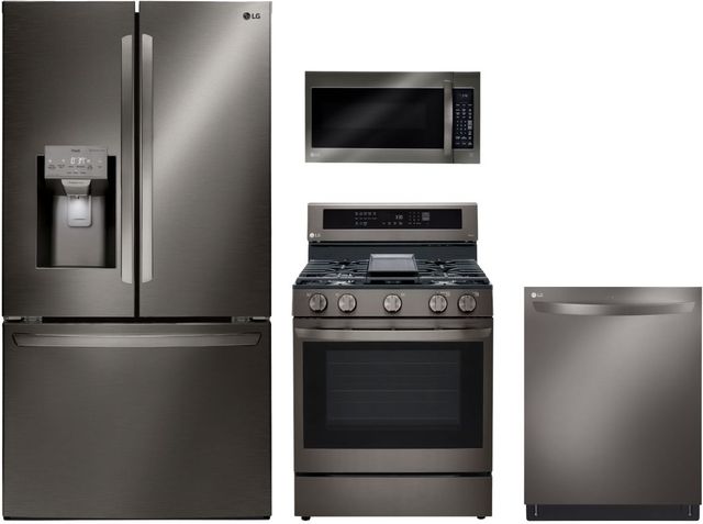 LG 4 Piece Black Stainless Steel Kitchen Package-0