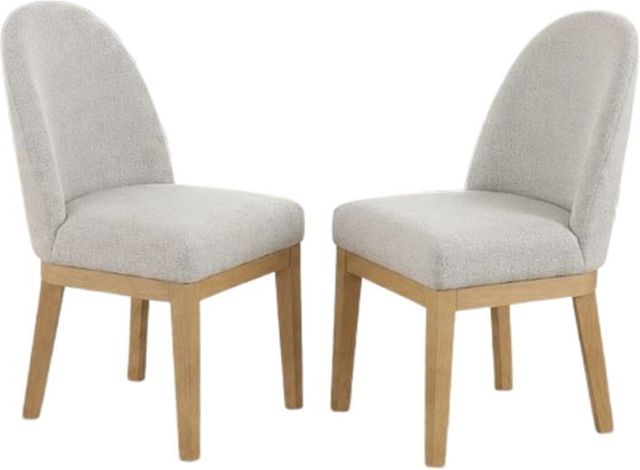 New Classic® Home Furnishings Essence 2-Piece Natural/White Upholstered Dining Chair Set-0