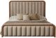 International Furniture Direct Mezquite Multi-Step Brown King Upholstered Platform Bed Footboard with Rails-2