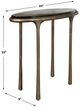 Uttermost® Ata Glass Top Oval Accent Table with Antique Brass Base-2