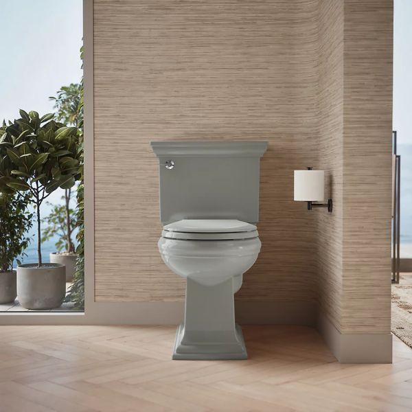 KOHLER® Memoirs® Stately Ice Gray 2-Piece Round-Front Toilet, 1.28 Gpf-3