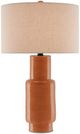 Currey & Company Janeen Flax/Orange Table Lamp-2