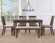 Steve Silver Co. Joanna 6-Piece Caramel/Oatmeal Dining Table Set-1