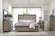 Homelegance® Newell Gray/Oak Eastern King Upholstered Panel Bed-4