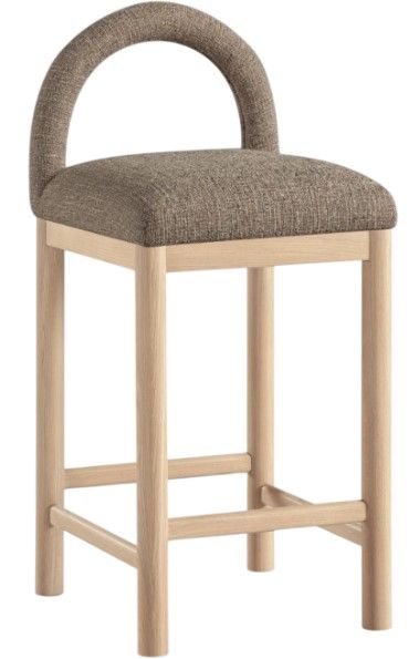 Meridian Furniture Conrad Brown/Natural Upholstered Counter Stool-0