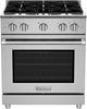 BlueStar Platinum X8 30" Stainless Steel Pro-Style Gas Range with Custom Plated Trim-0