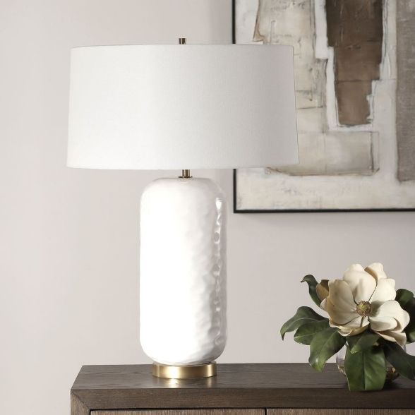 Uttermost® Iona White Table Lamp-1