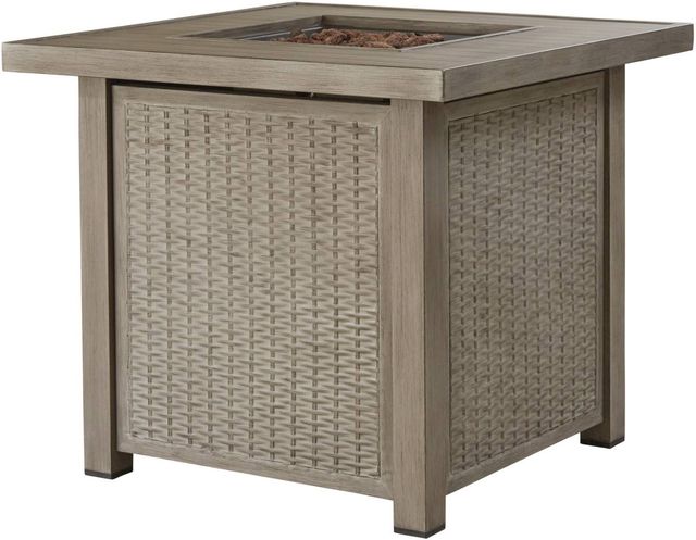 Signature Design by Ashley® Lyle Driftwood Outdoor Fire Pit Table-2