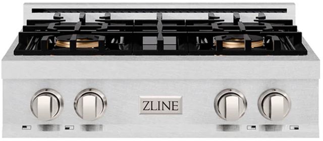 ZLINE DuoPro™ Classic 30" Satin Stainless Steel Gas Rangetop with 4 Burner Cooktop-0