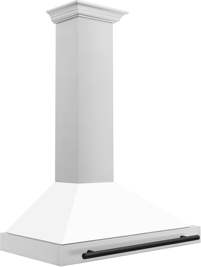 ZLINE 36" Autograph Edition White Matte Wall Mounted Range Hood-2