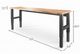 Gladiator® Workbench Hammered Granite 8' Adjustable Height Hardwood Workbench with Black Metal Legs-2