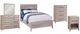 American WoodCrafters Aurora 5-Piece Whitewash Queen Panel Bedroom Set-0