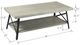 Emerald Home Chandler Light Gray Cocktail Table with Steel Gray Base-2