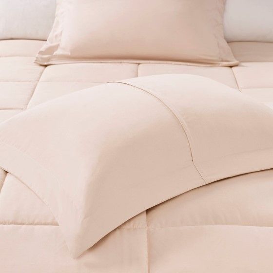 Olliix by Madison Park Sarasota Blush Twin Microcell Down Alternative Comforter Mini Set-4
