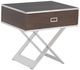 Fairfield® Libby Langdon Carlson Smoke Stone End Table with Polished Nickel Base-0