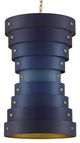 Currey & Company Graduation Blue/Contemporary Gold Leaf/New Gold Leaf Small Chandelier-1