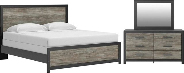 Signature Design by Ashley® Broachmyn 3-Piece Black/Gray King Panel Bedroom Set-0
