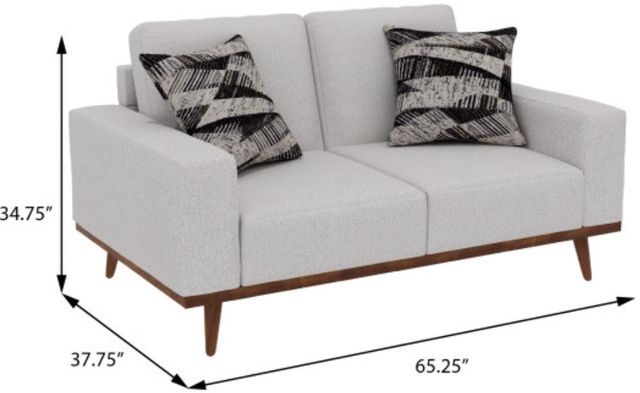Emerald Home Heath White Loveseat-2