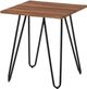 Titus Furniture T5280 Distressed Walnut End Table with Black Metal Legs-0
