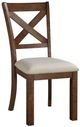 Mazin Furniture Bonner Beige/Brown Side Dining Chair-0