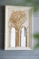 A & B Home 2-Piece Washed White/Gold Wall Mirrors-3