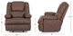 Franklin™ Clayton Easter Mocha Manual Rocker Recliner with Storage Arms-2