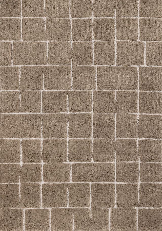 Kalora Interiors Talia Taupe/White 5'x8' Area Rug-0