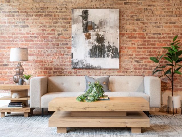 Home Trends & Design Flagstaff Natural Distressed Oak Coffee Table-2