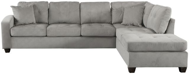 Homelegance® Emilio 3-Piece Gray L-Shape Sectional with Ottoman-3