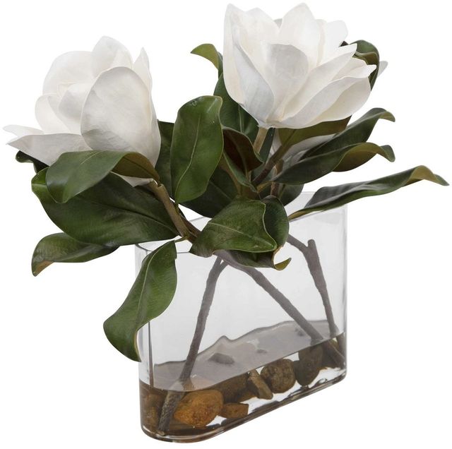 Uttermost® Middleton White Magnolia Flower Centerpiece-0