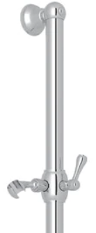 Rohl® Spa Collection Polished Chrome 36" Decorative Grab Bar with Lever Handle Slider-1