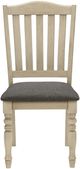 Monarch Specialties Inc. 2-Piece Antique Grey/Linen-Look Grey Side Chair Set-2