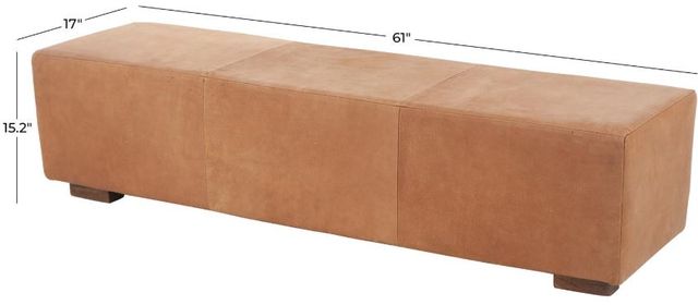 Deco Marche Copper Upholstered Home Bench-3