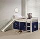 Donco Kids Blue/Gray/White Youth Twin Panel Low Tent Loft-1