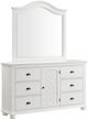 Elements International Kona 2-Piece White Dresser and Mirror Set -0