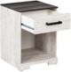 Signature Design by Ashley® Shawburn Charcoal Gray/Whitewash Nightstand-2