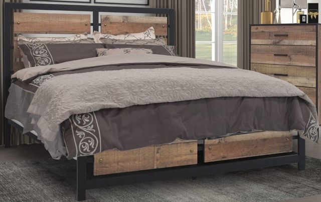 New Classic® Home Furnishings Elk River Rustic Eastern King Panel Bed -0