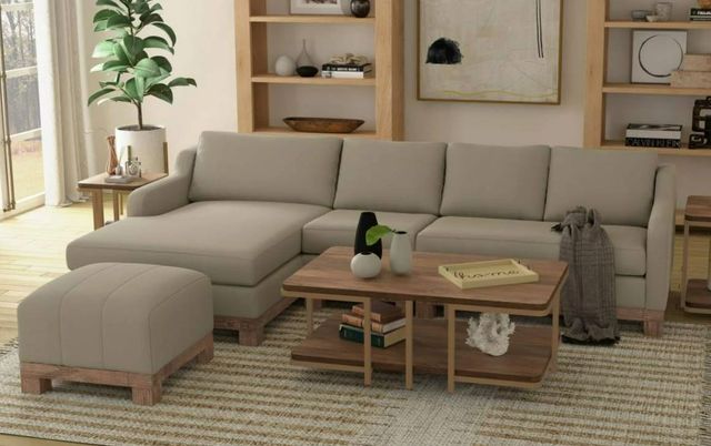 International Furniture Direct Samba Gray Ottoman-1