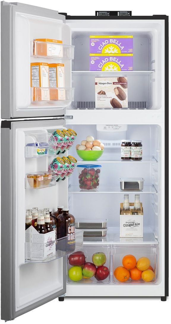 Summit® 24" 10.1 Cu. Ft. Stainless Steel Look Counter Depth Top Freezer Refrigerator-3