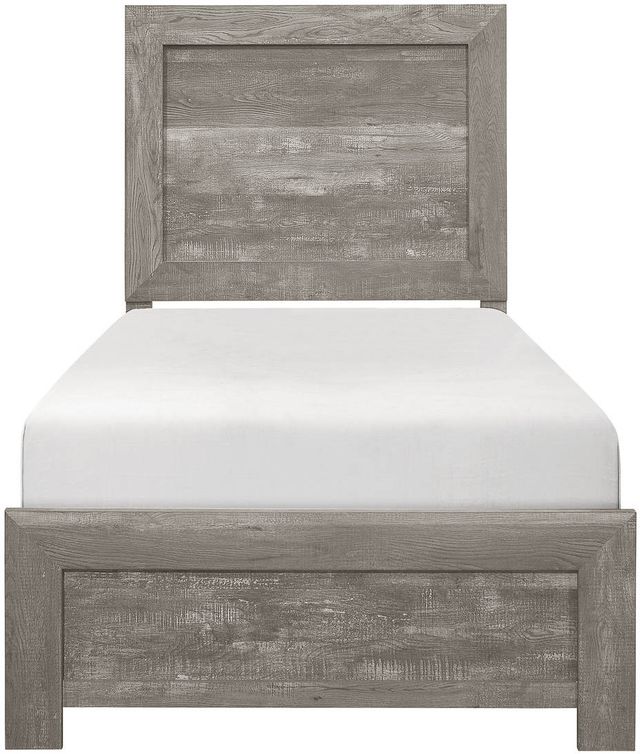 Mazin Furniture Corbin Gray Twin Youth Bed in a Box-1