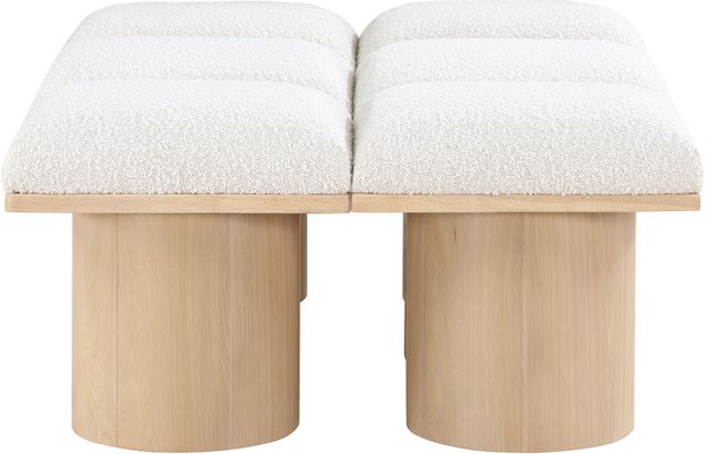 Meridian Furniture Pavilion 6-Piece Cream/Natural 47" Modular Bench Set-2