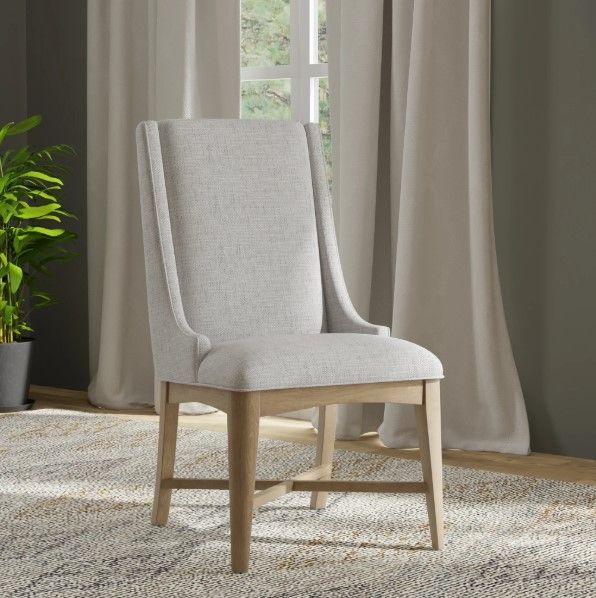 Parker House® Americana Modern 2-Piece Cotton/Weathered Natural Host Dining Chair-1