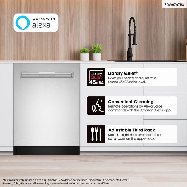 Sharp® 24" Stainless Steel Built In Dishwasher-10