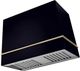 La Cornue Loge Series 44" Matte Black Wall Mounted Range Hood with Polished Brass Trim-0