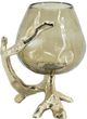 A & B Home Gold Pinched Candle Holder-2
