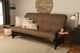Kodiak Furniture Phoenix Linen Cocoa/Espresso Queen Futon with Mattress-1