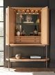 Universal Explore Home™ New Modern Linnea Aged Satin Pewter/Natural Oak Bar Cabinet-1