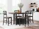 Signature Design by Ashley® Wildenauer 5-Piece Brown/Black Counter Height Dining Table Set-3