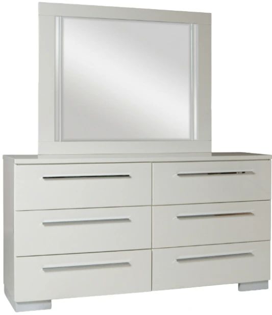New Classic® Home Furnishings Sapphire White Dresser and Mirror-0