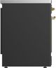 Ilve® Majestic III 30" Graphite Matte Pro Style Induction Range with Triple Glass Door and Brass Trim-4